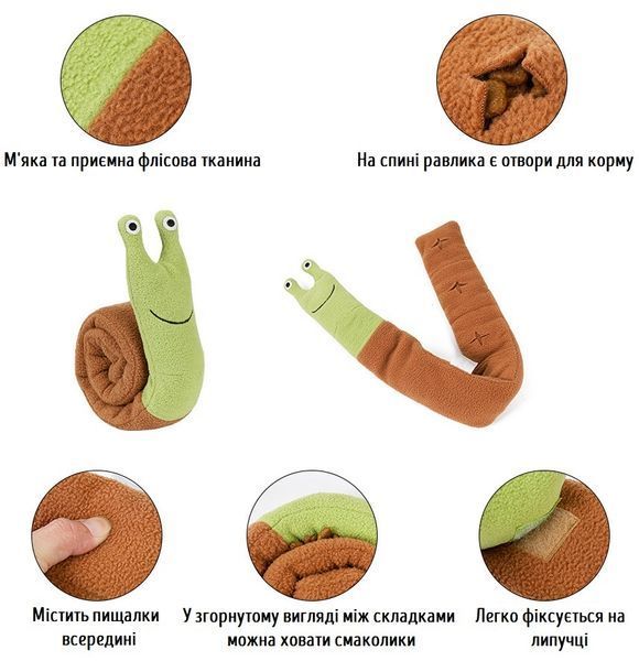 Игрушка для собак улитка с отверстиями для вкусностей 0075CH фото