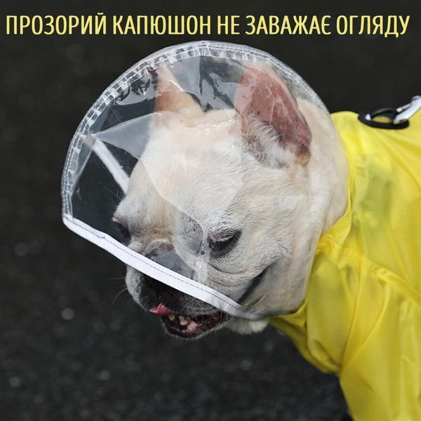 Водонепроникний дощовик з чобітками для собак розмір L жовтий 0239CH/02 фото
